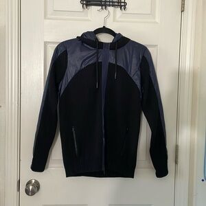 ATHLETA Responsible Down Feather Sweater Jacket in Navy Blue Small